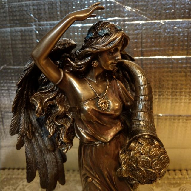 設計作品 希臘羅馬神話系列 幸運女神 雙翅雕像 擺飾 命運女神財富女神 Fortuna Tykhe 蝦皮購物