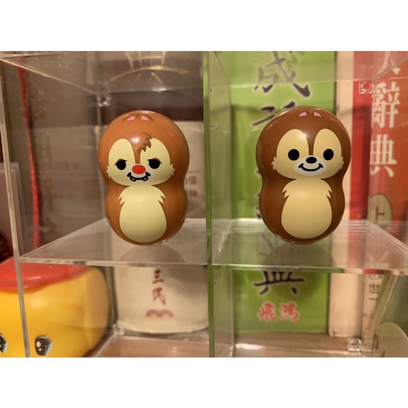 稀有 絕版 奇奇蒂蒂 轉轉花生 兩個一起賣 日本 萬代 迪士尼 正版 coonuts 花栗鼠 不倒翁 公仔 擺飾