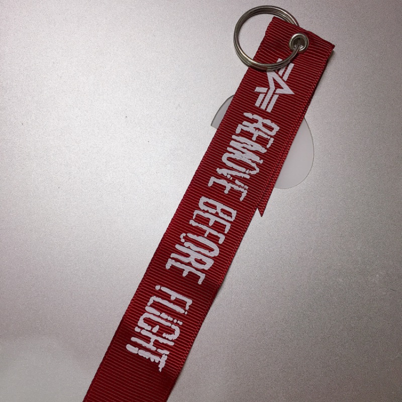 ALPHA INDUSTRIES 飄帶掛飾 remove before flight /鑰匙圈