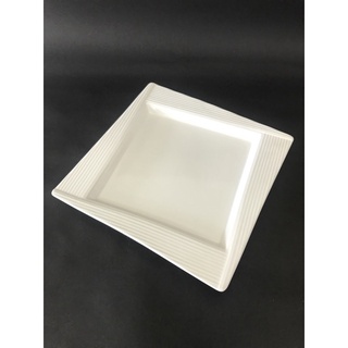 有發票/東昇瓷器餐具=大同強化瓷器10吋束條正方盤 P08H03