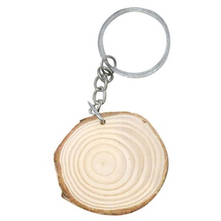 316623 彩繪鑰匙圈/小圓樹片鑰匙圈 (尺 寸:約4~5.5cm) 樹片無法每個都同大小.隨機出貨(半成品請創作)
