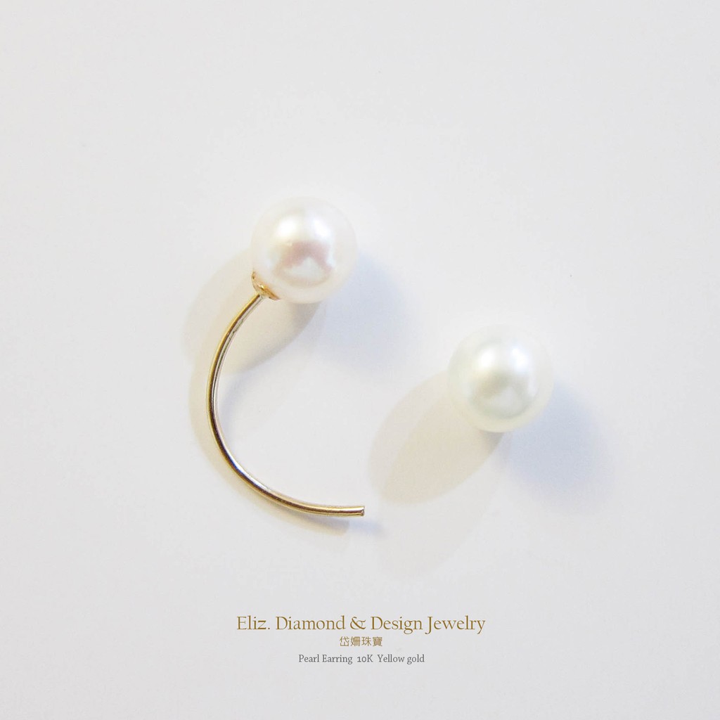 日系韓系-古典金珍珠耳環