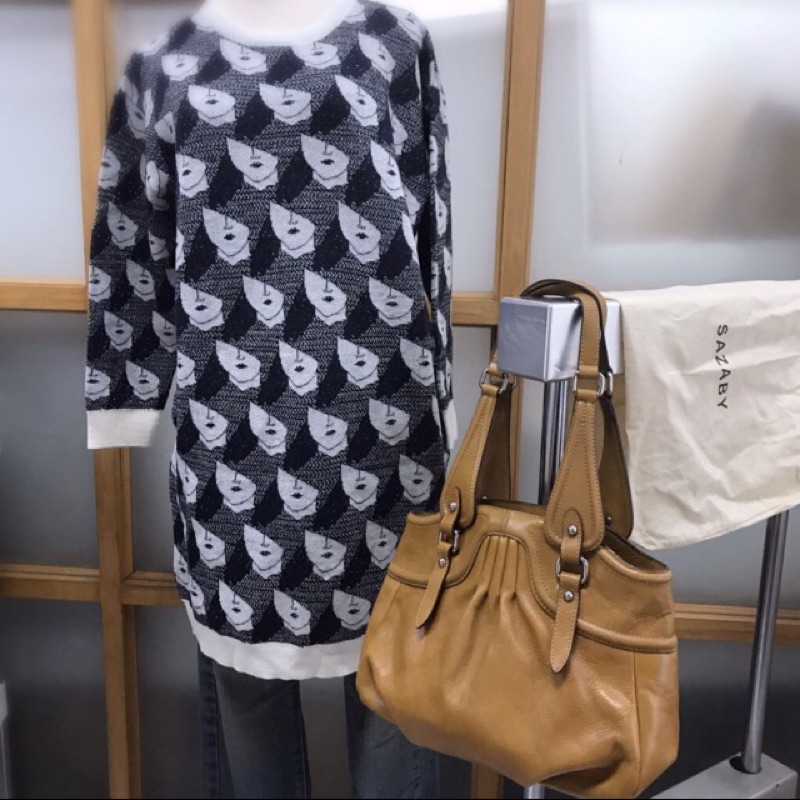 🔴日本帶回🔴日本OL第一名包包 原近二萬sazaby 摩卡色 真皮 厚牛皮 側肩背包 手提包 個性 設計風格♥WOw