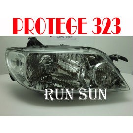 ●○RUN SUN 車燈,車材○● 全新 MAZDA 2001 2002 2003 PROTEGE 323 晶鑽 大燈