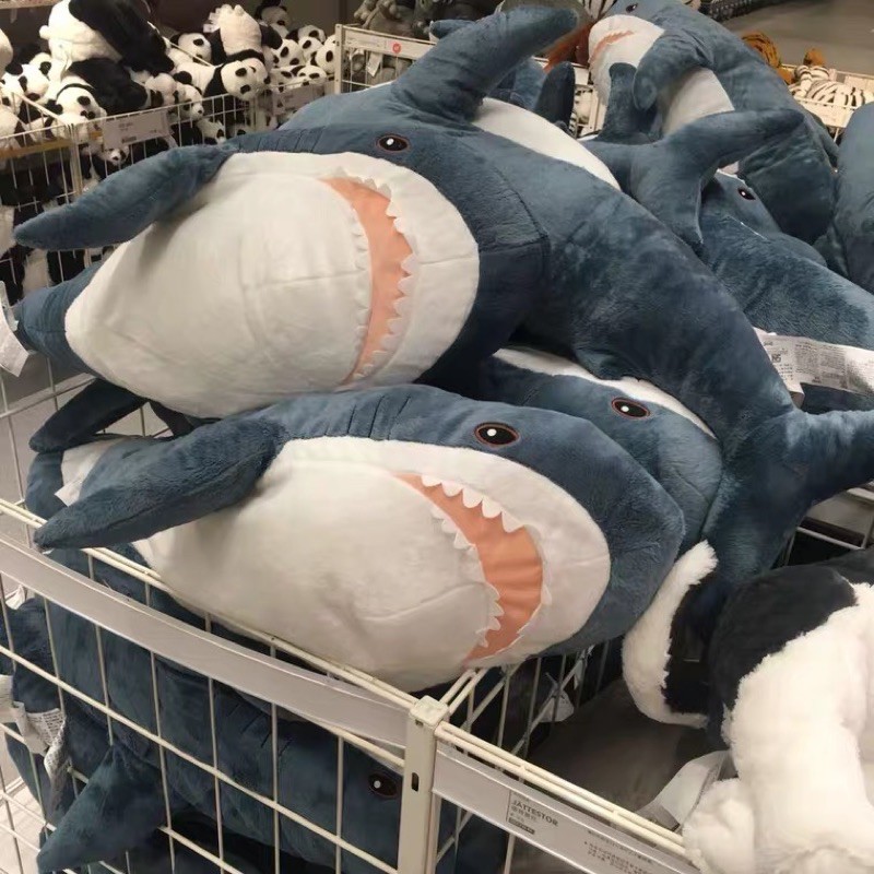 IKEA絕版1.4米超大鯊鯊保證鯊很大買就送鯊魚閉嘴束縛器和綁架用鯊魚袋