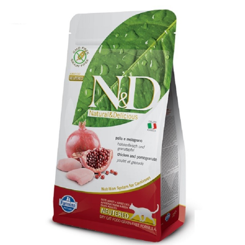 Farmina 法米納 ND挑嘴結紮成貓天然無穀糧 GC-6 GC6 雞肉石榴-添加牛磺酸-葡萄糖胺-軟骨素