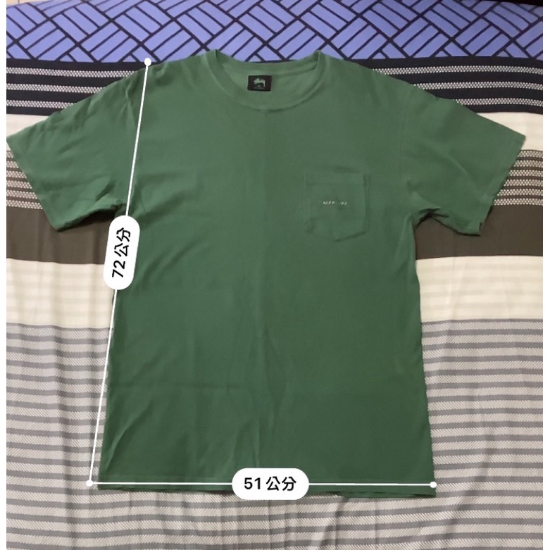 （二手）專櫃購入stussy T-shirt  M號 綠色