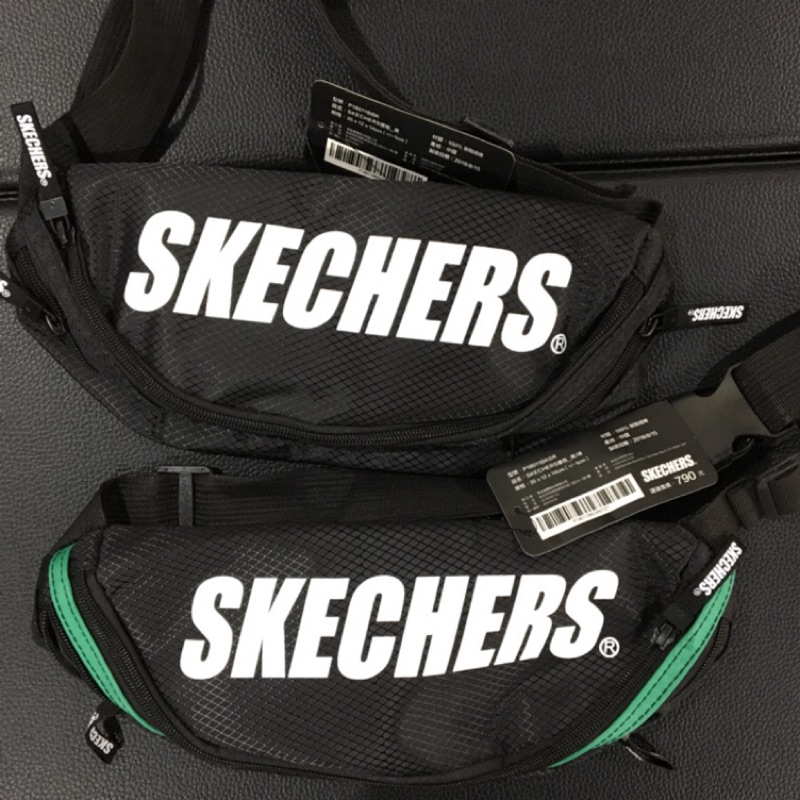 全新Skecher黑色款運動腰包