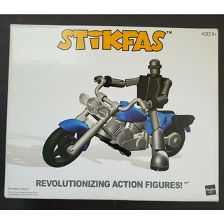 孩之寶 Stikfas Classic Alpha Male with Motorcycle Blue