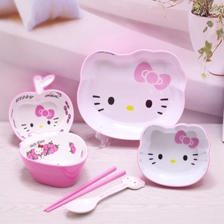 ST2 hello Kitty新款密胺環保卡通耐兒童家用餐具碗TS2