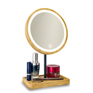 【木光初鏡】 磁吸放大鏡版 LED化妝鏡 全天然材質 台灣專利設計 木質化妝鏡