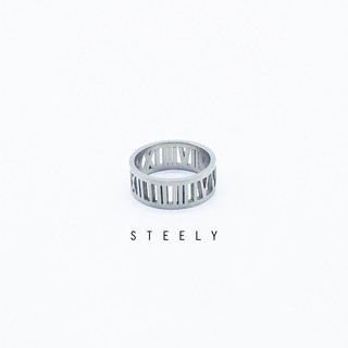 STEELY SHOP 💎簡約 時尚 羅馬數字 鈦鋼戒指 抗敏 316L不鏽鋼 極簡 數字 設計