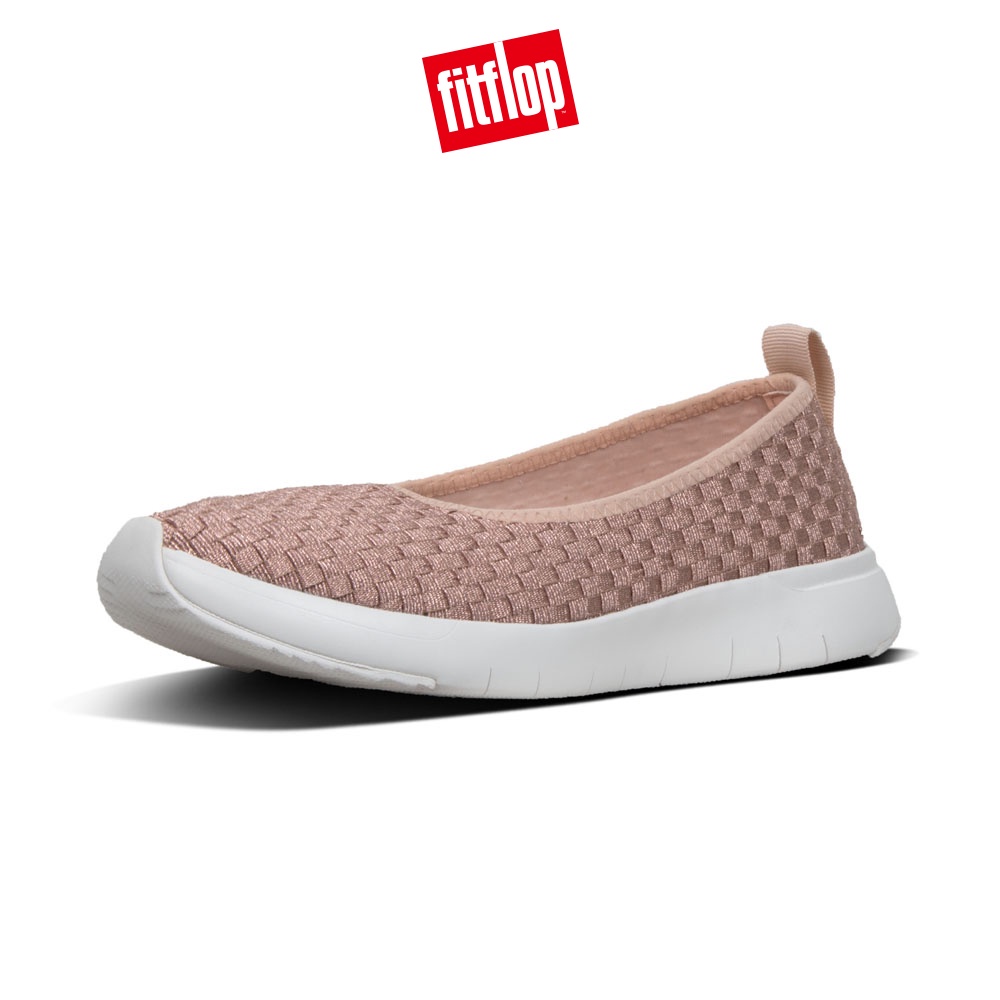 【FitFlop】STRIPKNIT SLIP-ON BALLARINAS 芭蕾舞鞋-女(粉色)