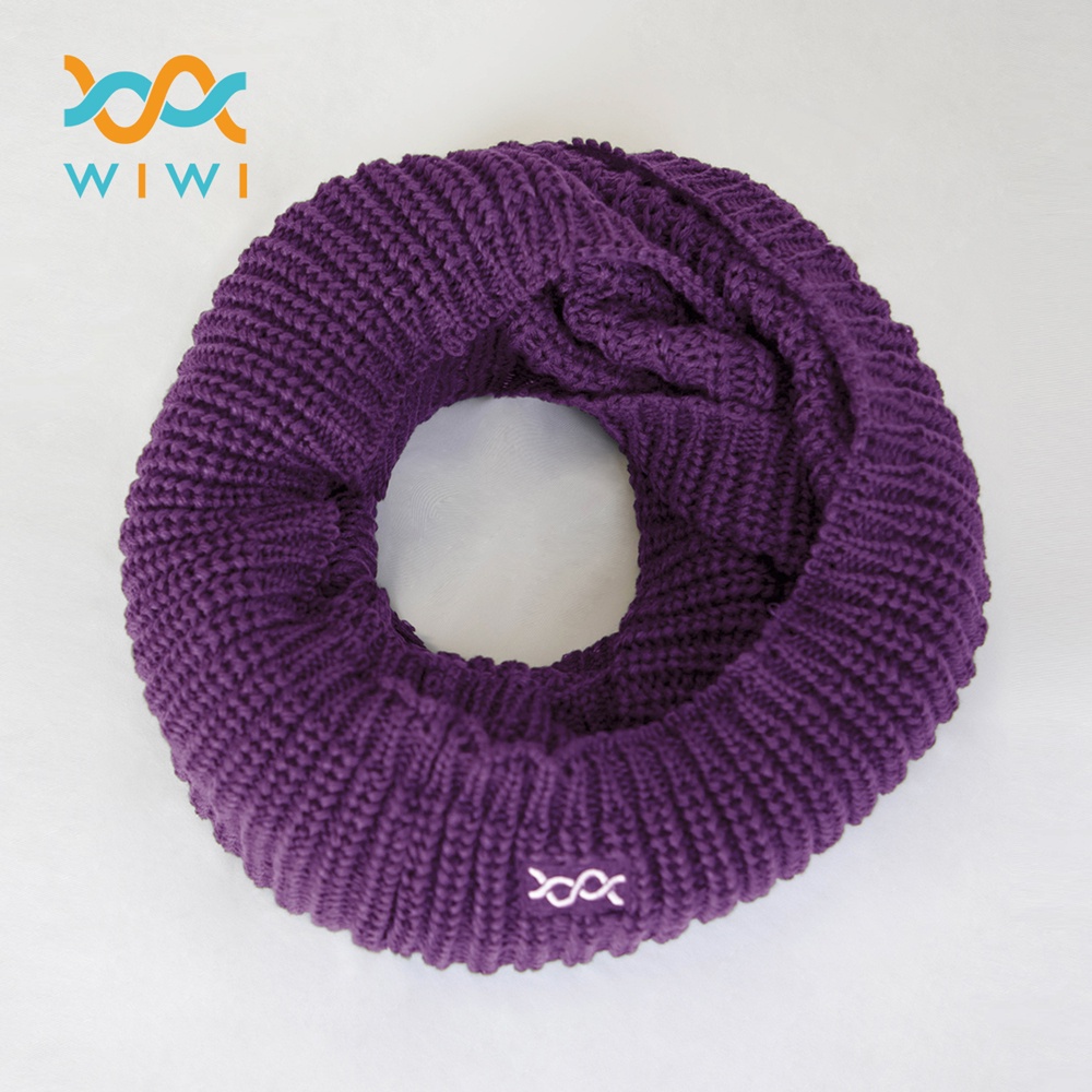 【WIWI】MIT遠紅外線溫灸環狀發熱圍巾(羅蘭紫) 圍巾 圍脖 透氣 排汗