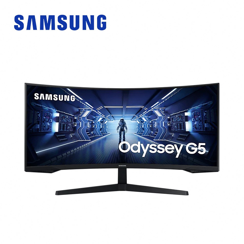 SAMSUNG 34吋 Odyssey G5 1000R 曲面電競顯示器 電腦螢幕 C34G55TWWC 【現折券】