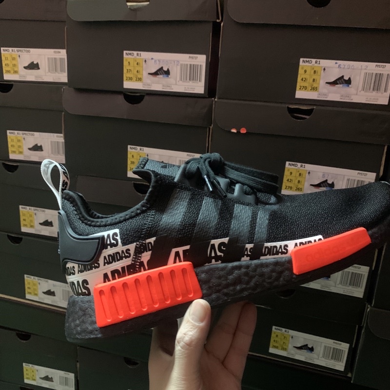 ADIDAS OG NMD_R1 BOOST 黑 紅 休閒 襪套 編織 串標 街頭 FX6794 男女鞋