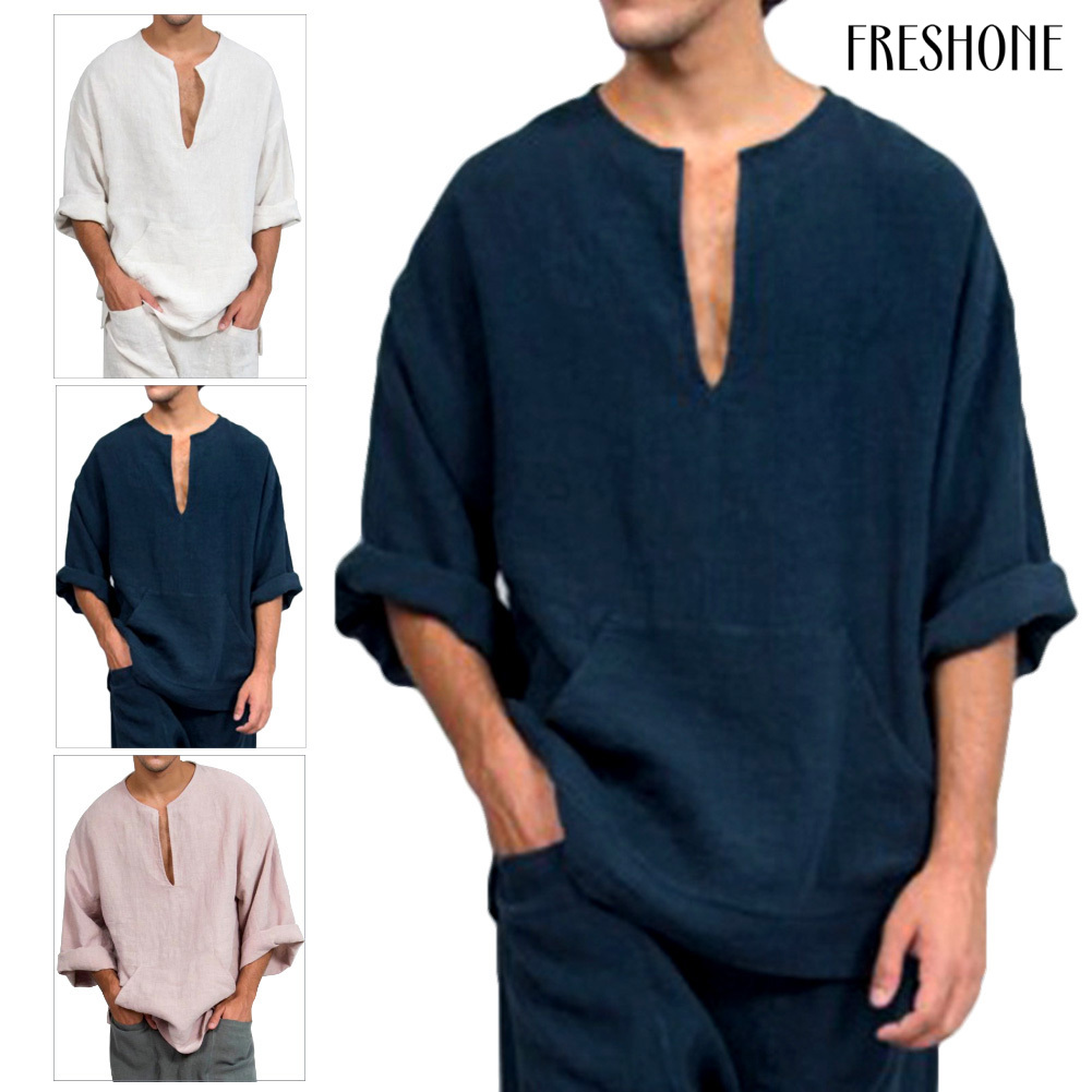 簡尚 批發男裝民族風中東寬鬆喇叭長袖t恤上衣 蝦皮購物