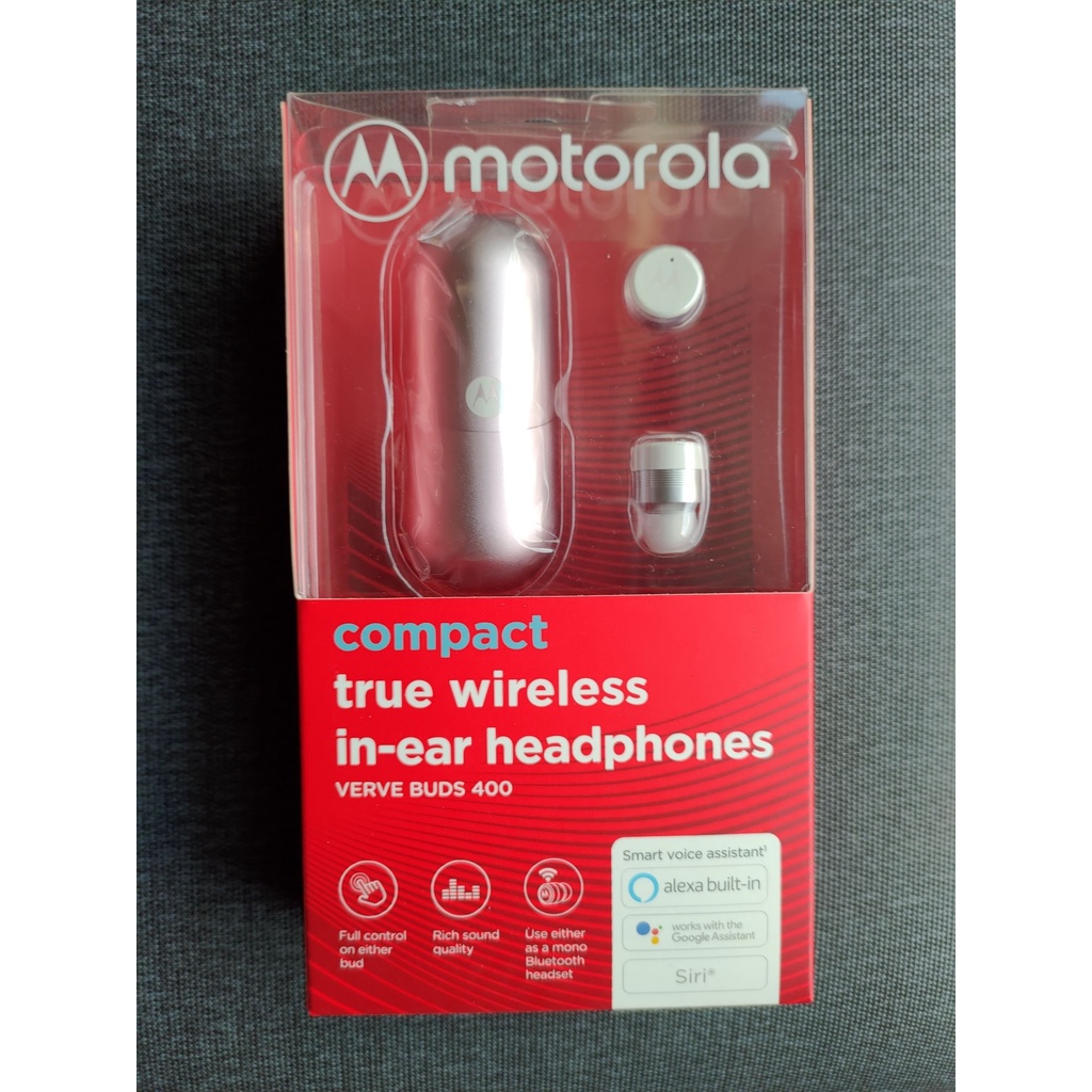 全場最低【Motorola】膠囊型真無線藍牙耳機 Verve Buds 400(玫瑰金)