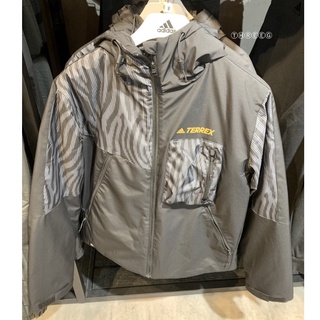 ⓉⒽⓇⒺⒺⒼ🔥ADIDAS TERREX CNY 運動外套 連帽 保暖 拉鍊口袋 胸袋 黑灰 男款 HE7336