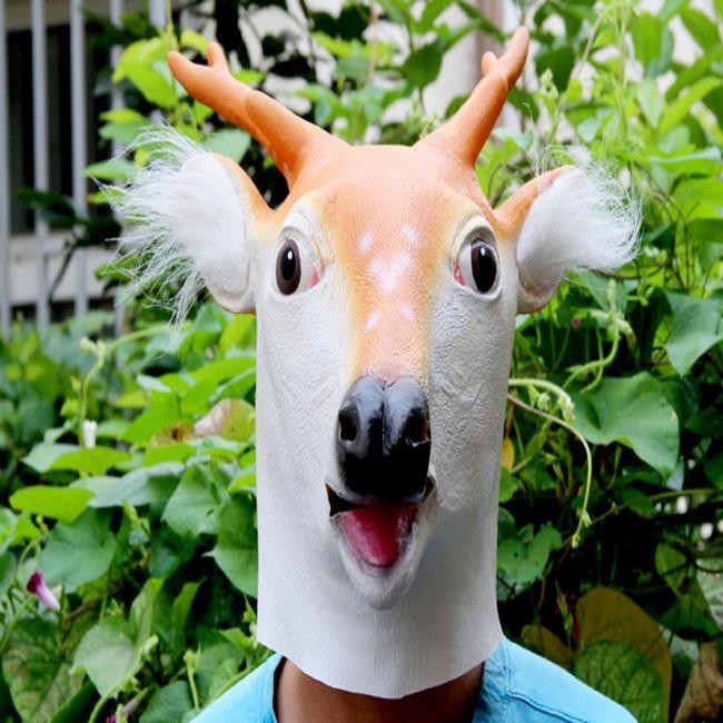 鹿頭套 梅花鹿面具 小鹿斑比 動物 面具/眼罩/面罩 cosplay 派對 變裝 生日 聖誕禮物【A77005301】