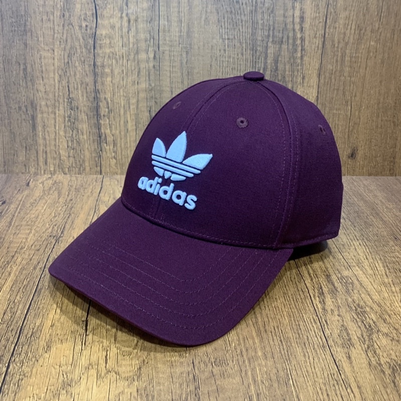 【Moz_Ca】Adidas三葉草 白色Logo  經典深紅色老帽