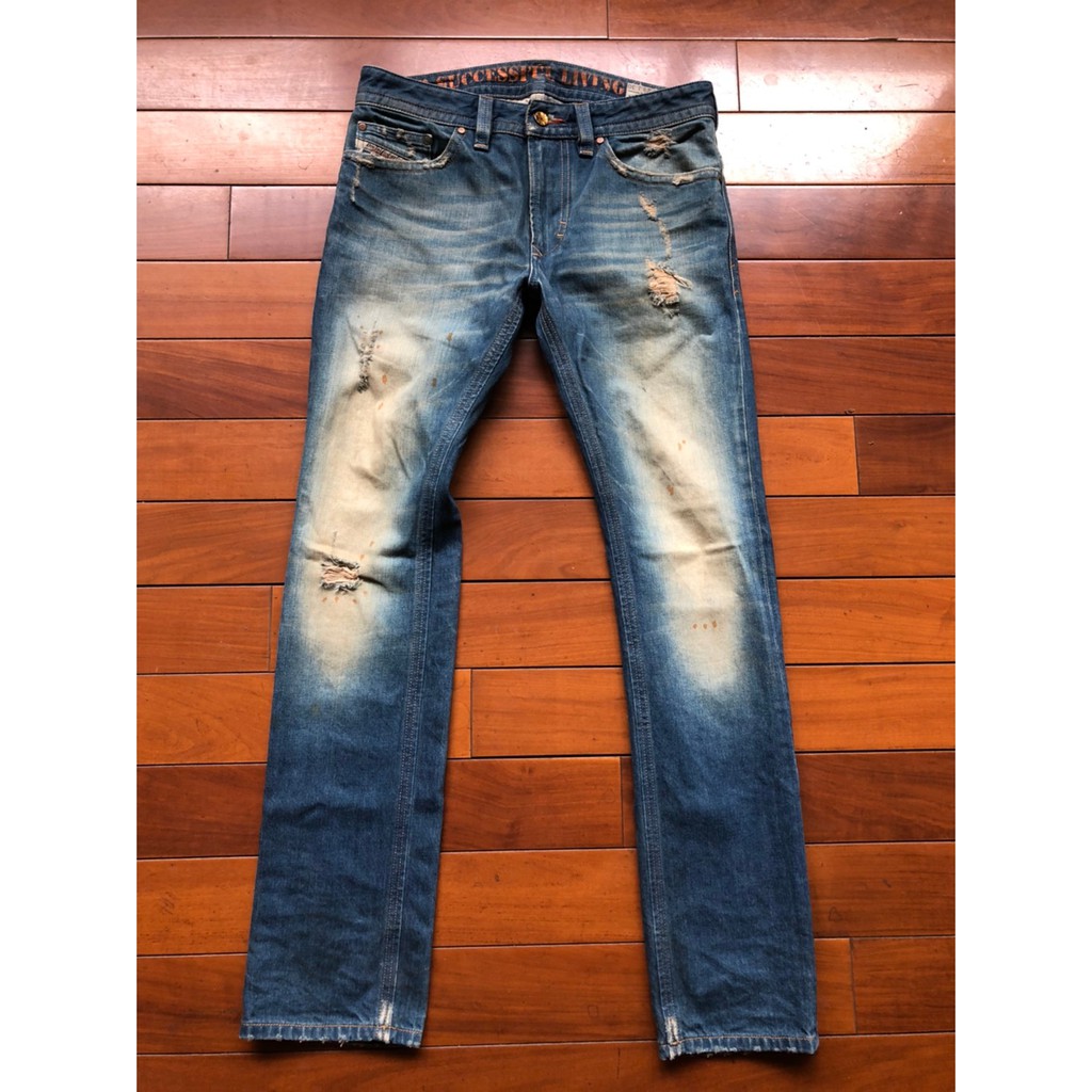 Diesel Thavar 8X2 W29L30 潑漆經典牛仔褲 DNA系列