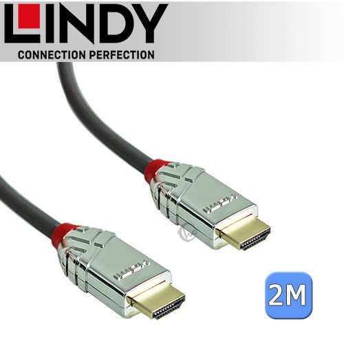 LINDY 林帝 CROMO鉻系列 HDMI 2.0 (Type-A) 公 to 公 傳輸線 2M (37872)