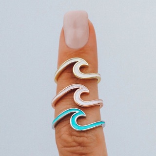 S.美國🇺🇸 Pura Vida 海浪琺瑯戒指