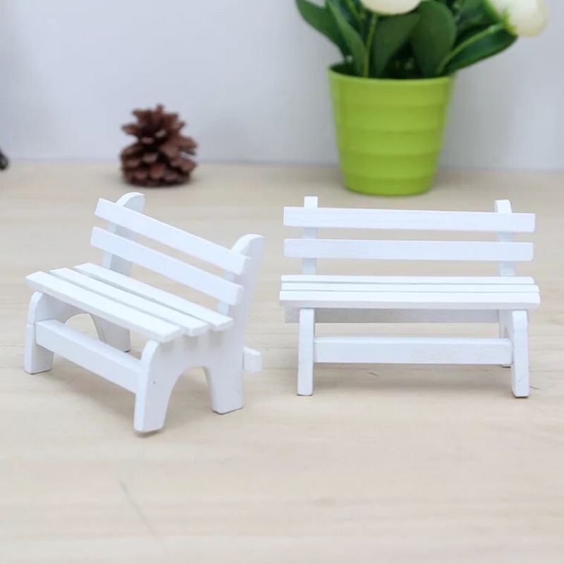 ☻崴樂生活☻「台灣現貨」白色小木椅 園藝裝飾 飾品拍攝 拍攝道具 公園椅子