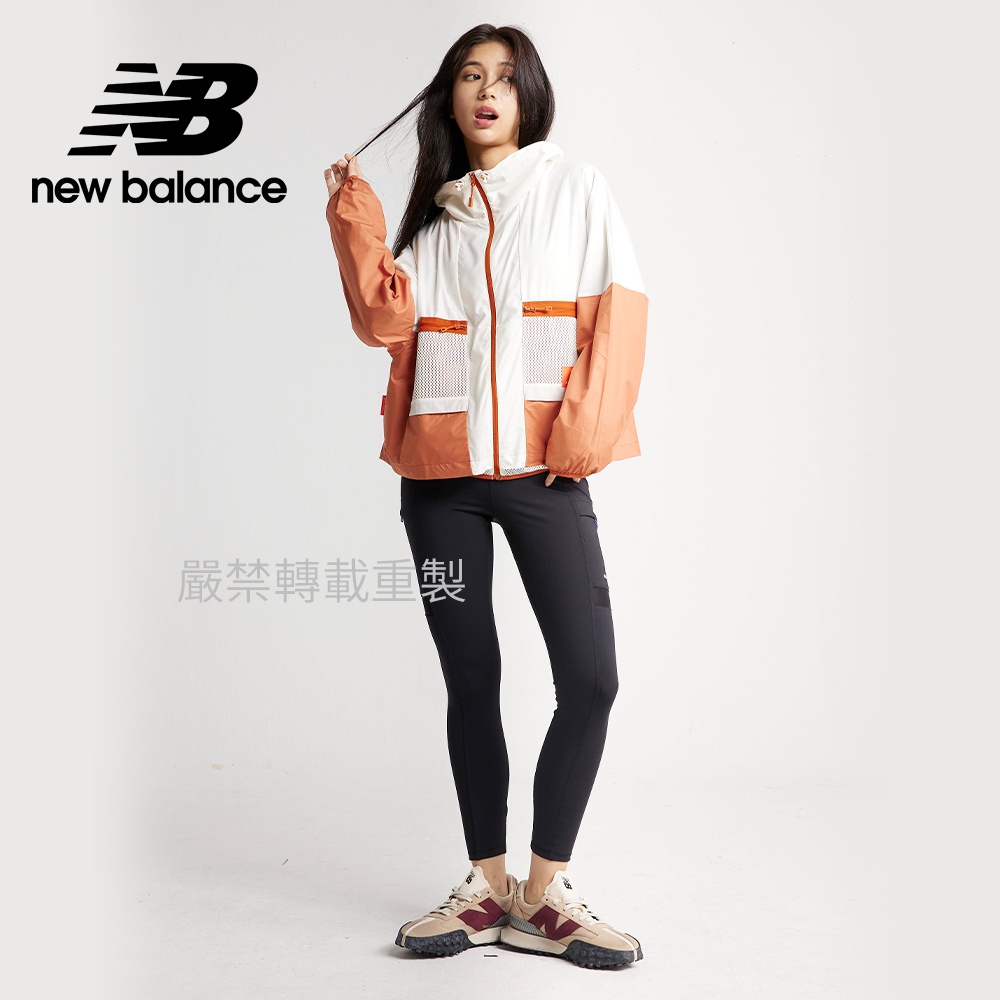 【New Balance】 NB 風衣外套_女性_橘色/米色_WJ21502SST