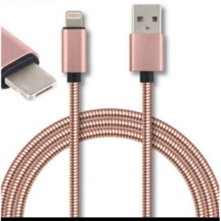 LIGHTENING/ANDROID及兩用2.1A快充金屬彈簧數據線
