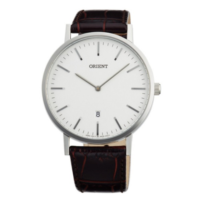 ORIENT東方錶 極簡風格石英錶 皮帶款 時尚銀 FGW05005W