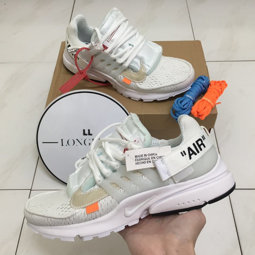 off white presto white orange laces