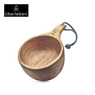 【Uberleben 】Lore Kuksa 戶外單柄握把原木杯 ｜ 手工雕刻 隔熱木杯 咖啡杯