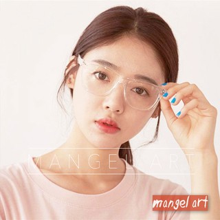 [mangel art] 現貨供應 韓版透明膠框大框眼鏡 潮流流行復古古著百搭造型鏡框日系街頭混搭學院韓系