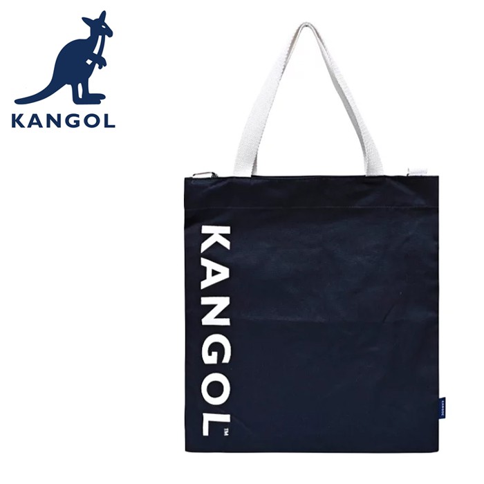KANGOL 英國袋鼠 側背包/手提包 6025300980 深藍 帆布包（A4文件可）