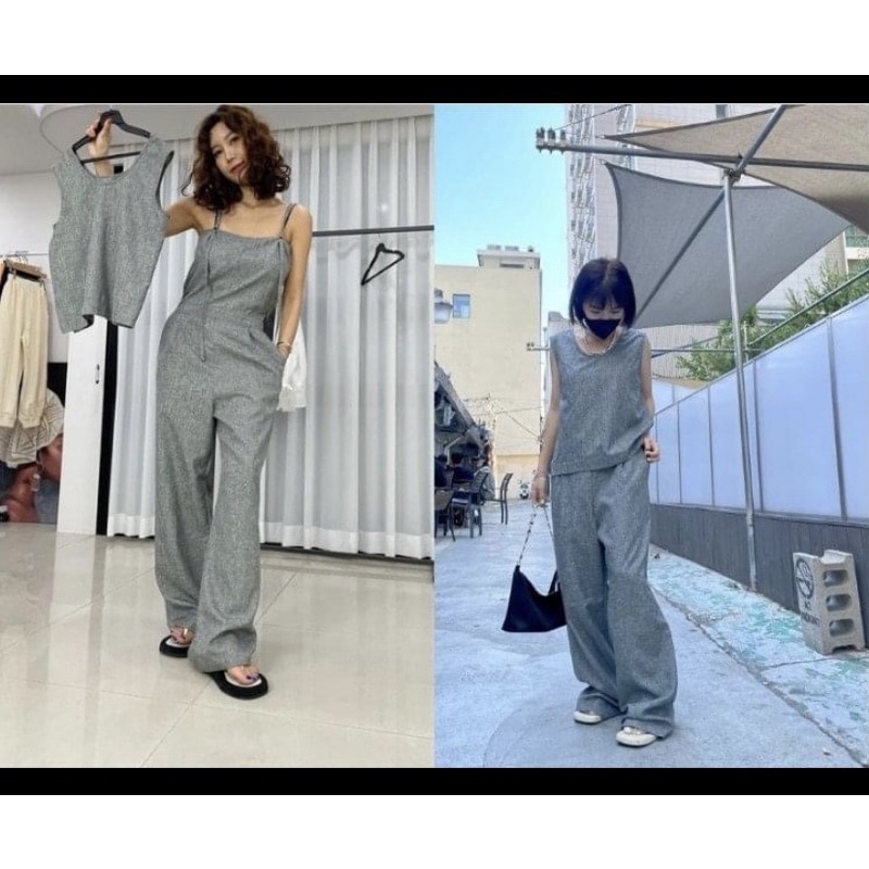 【全新】韓國🇰🇷2022性感歐膩-Paris Match獨家款連身背心套裝（轉售里琪）