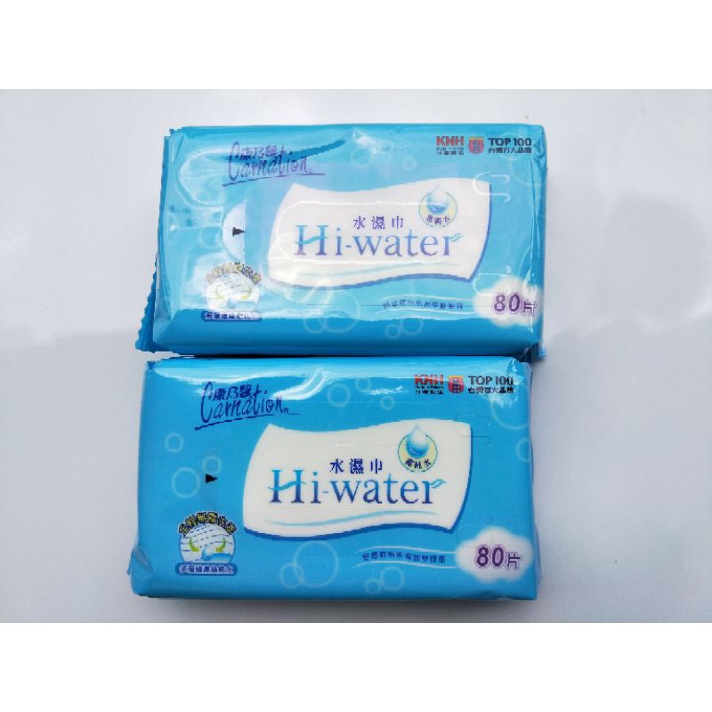 Hi-water康乃馨水濕巾80片現貨