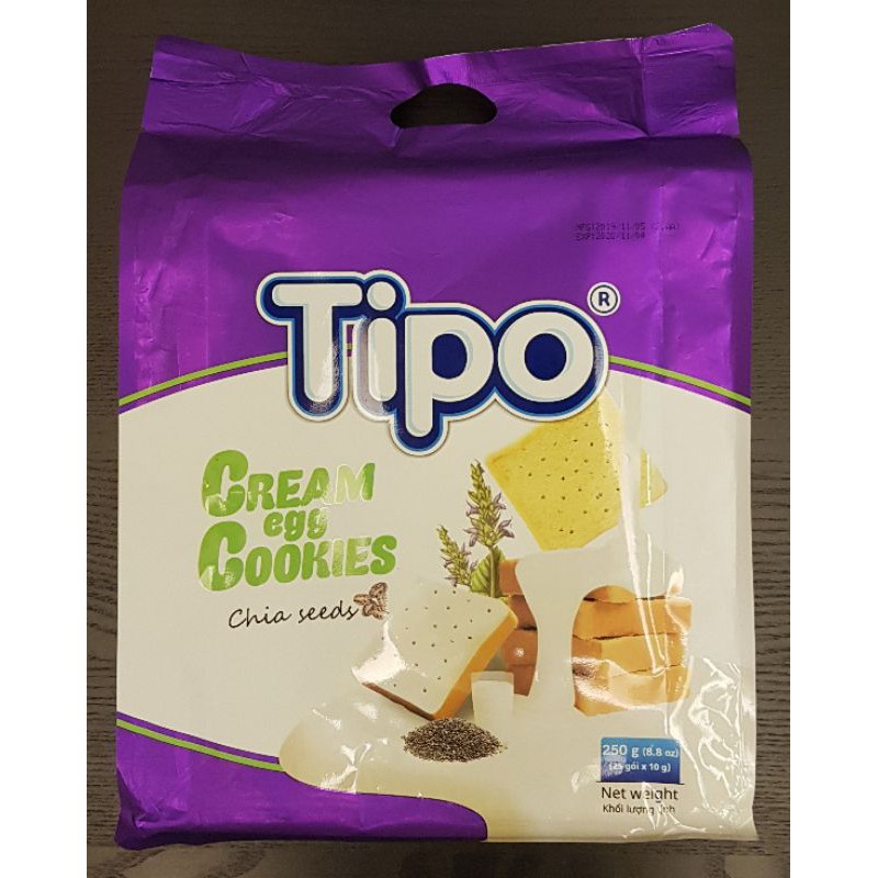 大包即期良品促銷 市價100元 Tipo 雞蛋吐司餅 奇亞籽風味和牛奶風味 內25入獨立小包裝