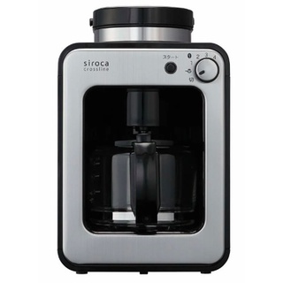 Siroca SC-A121自動研磨咖啡機（玻璃壺、黑色銀色）