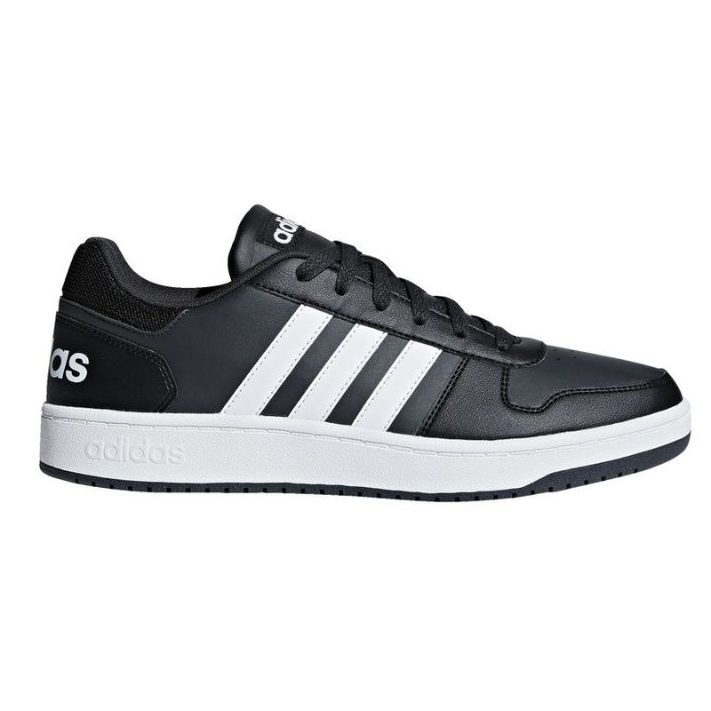 【鞋印良品】adidas 愛迪達 NEO男鞋 HOOPS 2.0 B44699 黑白 皮革 板鞋 運動休閒鞋 籃球 百搭