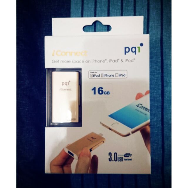 PQI iConnect USB 3.0 16GB 蘋果專用 雙頭龍 Lightning OTG 隨身碟