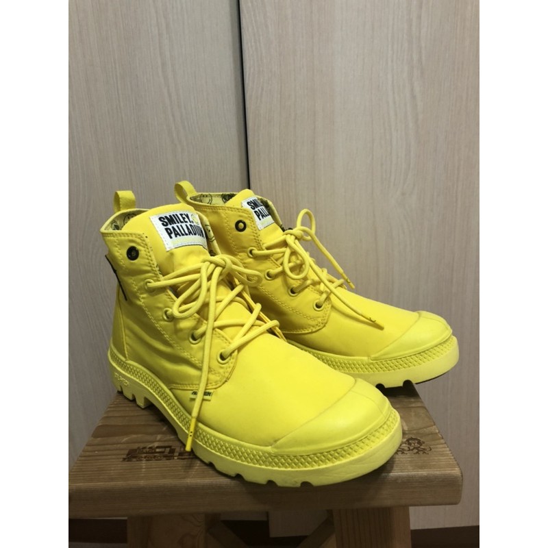 palladium x smiley 黃色高筒靴 防水