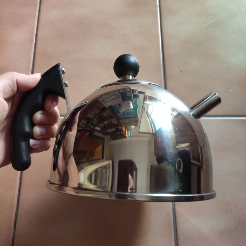 仿alessi 風格 半球形 不鏽鋼水壺 茶壺 內付 不鏽鋼濾網 約1L 熱水壺 冷水壺 銀