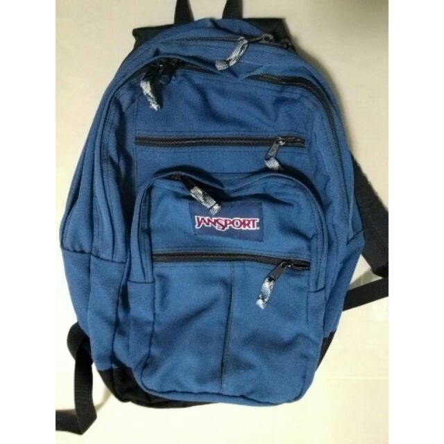 二手藍色 Jansport 多層大容量後背包書包 開學必備 購於美國