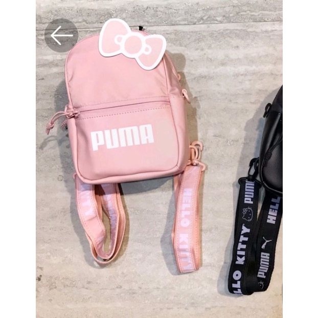 聯名PUMA X HELLO KITTY 小後背包 手提包 粉紅色