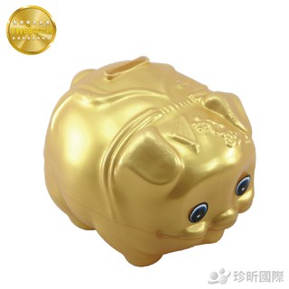 臺灣製 3號金豬存錢筒 寬約13cm 高約11cm 存錢筒 豬公 撲滿【TW68】