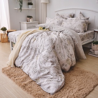 戀家小舖 台灣製床包 單人床包 床單 墨花棉繡 100%天絲 床包枕套組 60支天絲