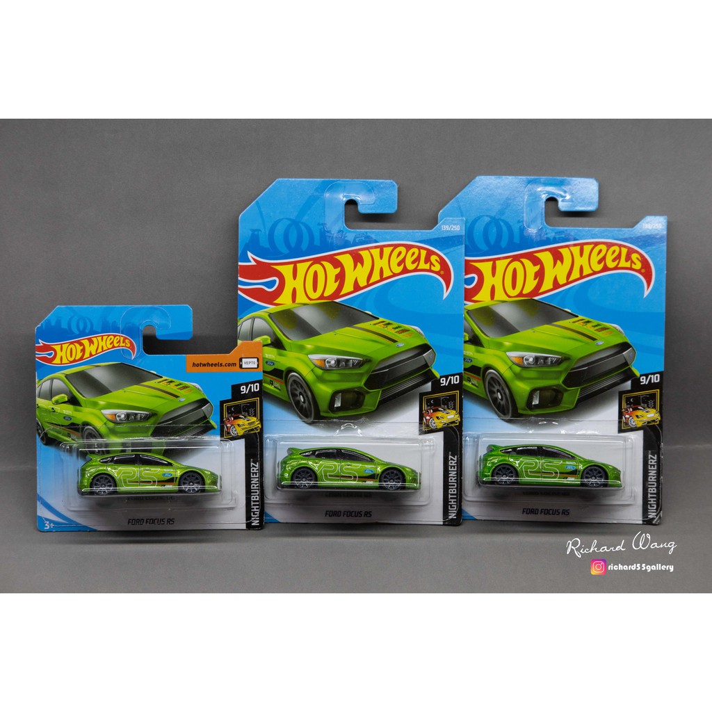 稀有美版無標籤  HotWheels Ford Focus RS Green Ver 綠色風火輪小汽車 全新未拆