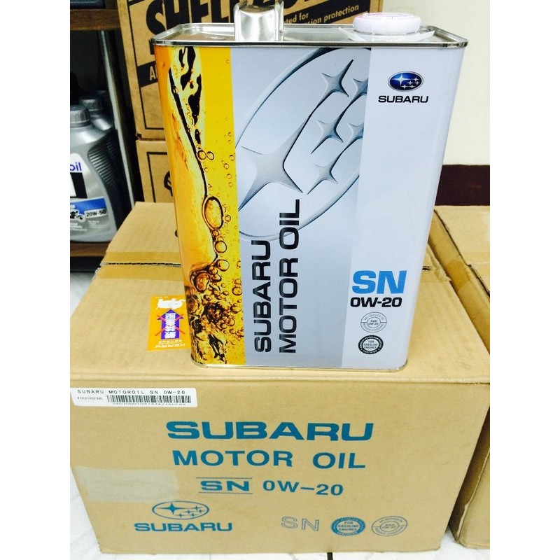 【速霸陸 SUBARU】合成機油、0W20、4L/罐、6罐/箱【日本進口】-滿箱區